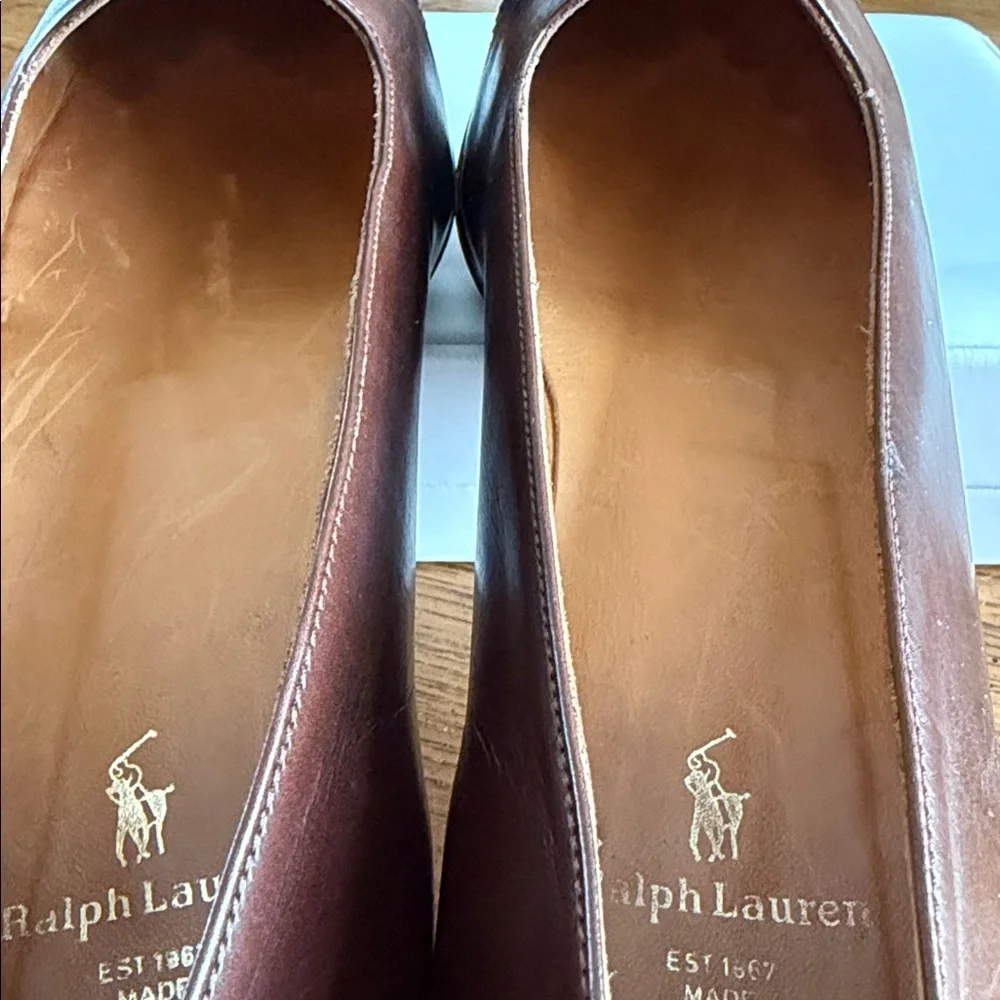 🔥RalphLaurenCollection PurpleLabelAllLeather ClassicTimelessEUCMadeInItaly7.5B - Picture 6 of 8